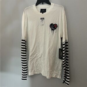 NWT Trippie Redd Rue21 x Dark Sundaze Men’s Black and White Long Sleeve Shirt